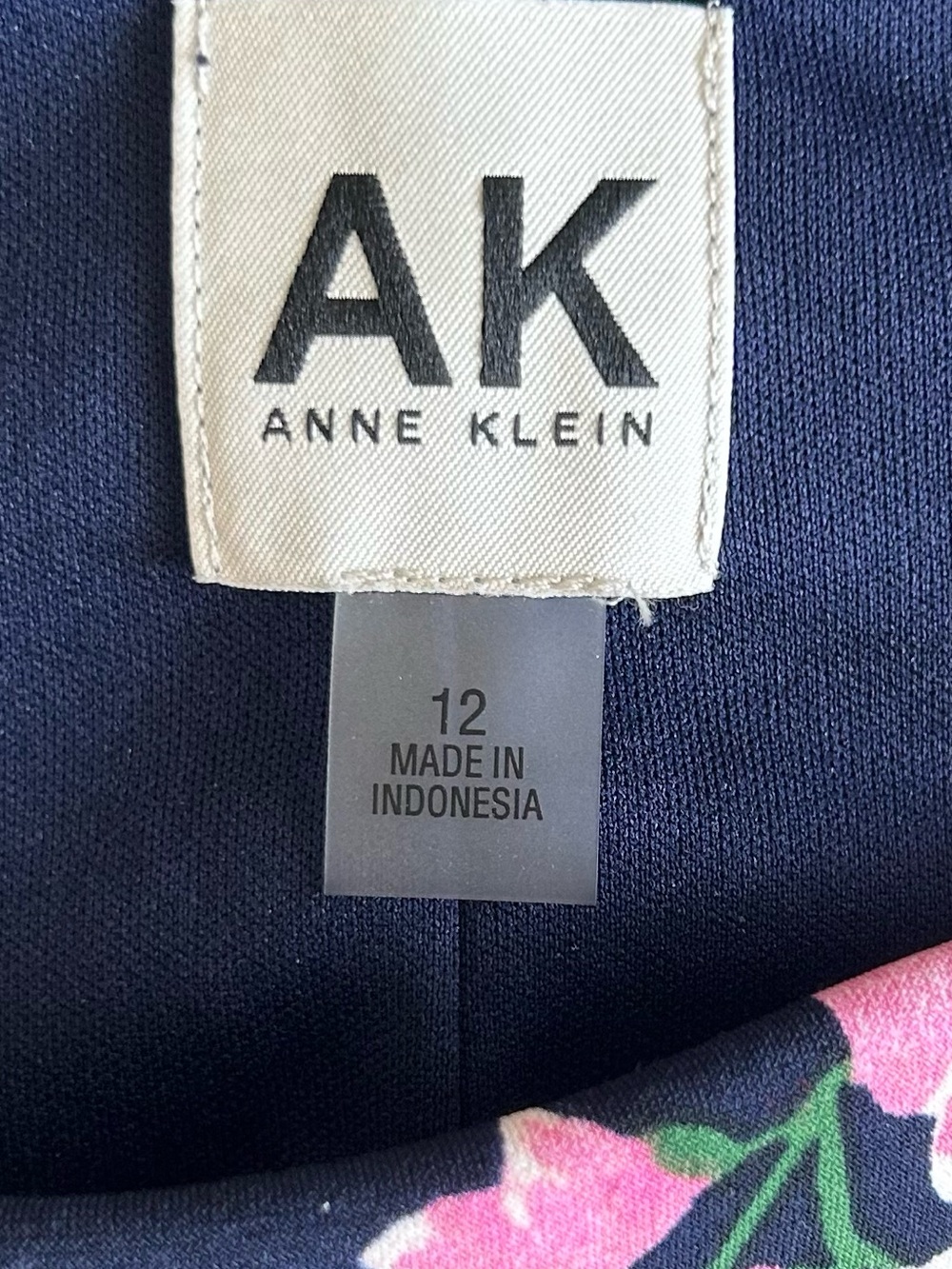 Anne Klein Navy floral Sheath Dress - Picture 4 of 8